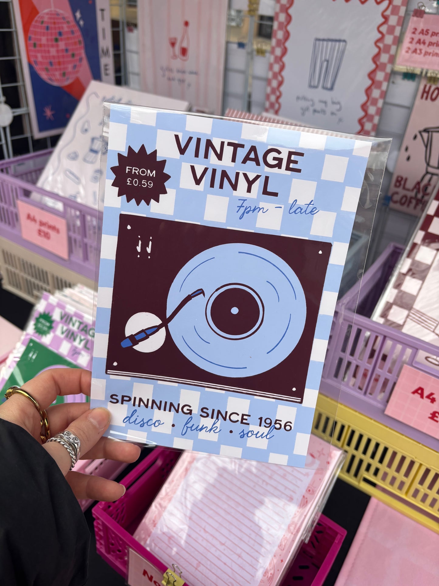 Vintage Vinyl Music Print
