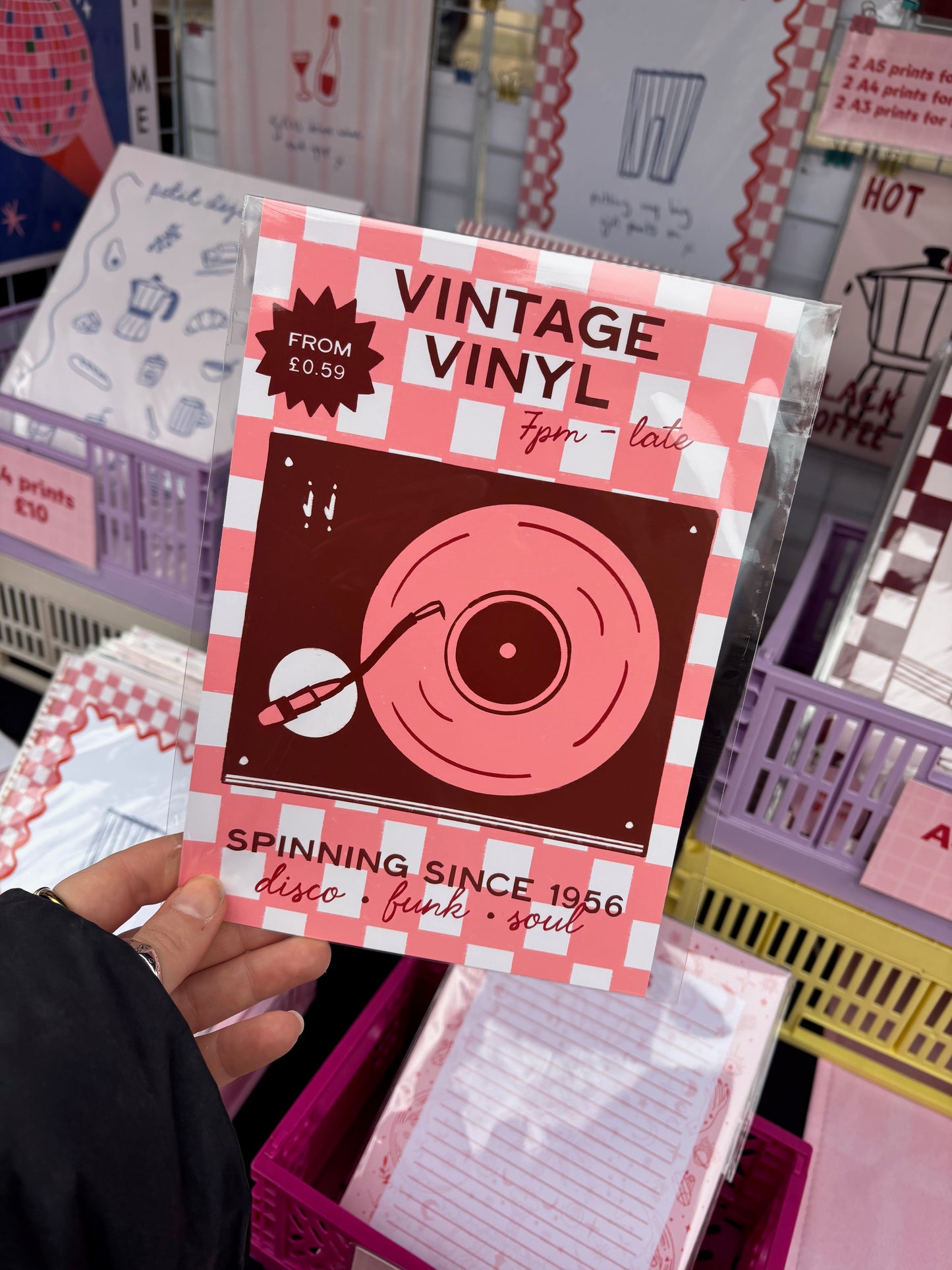 Vintage Vinyl Music Print