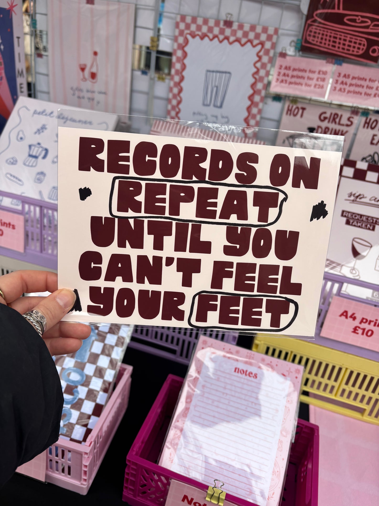 Records On Repeat Music Print