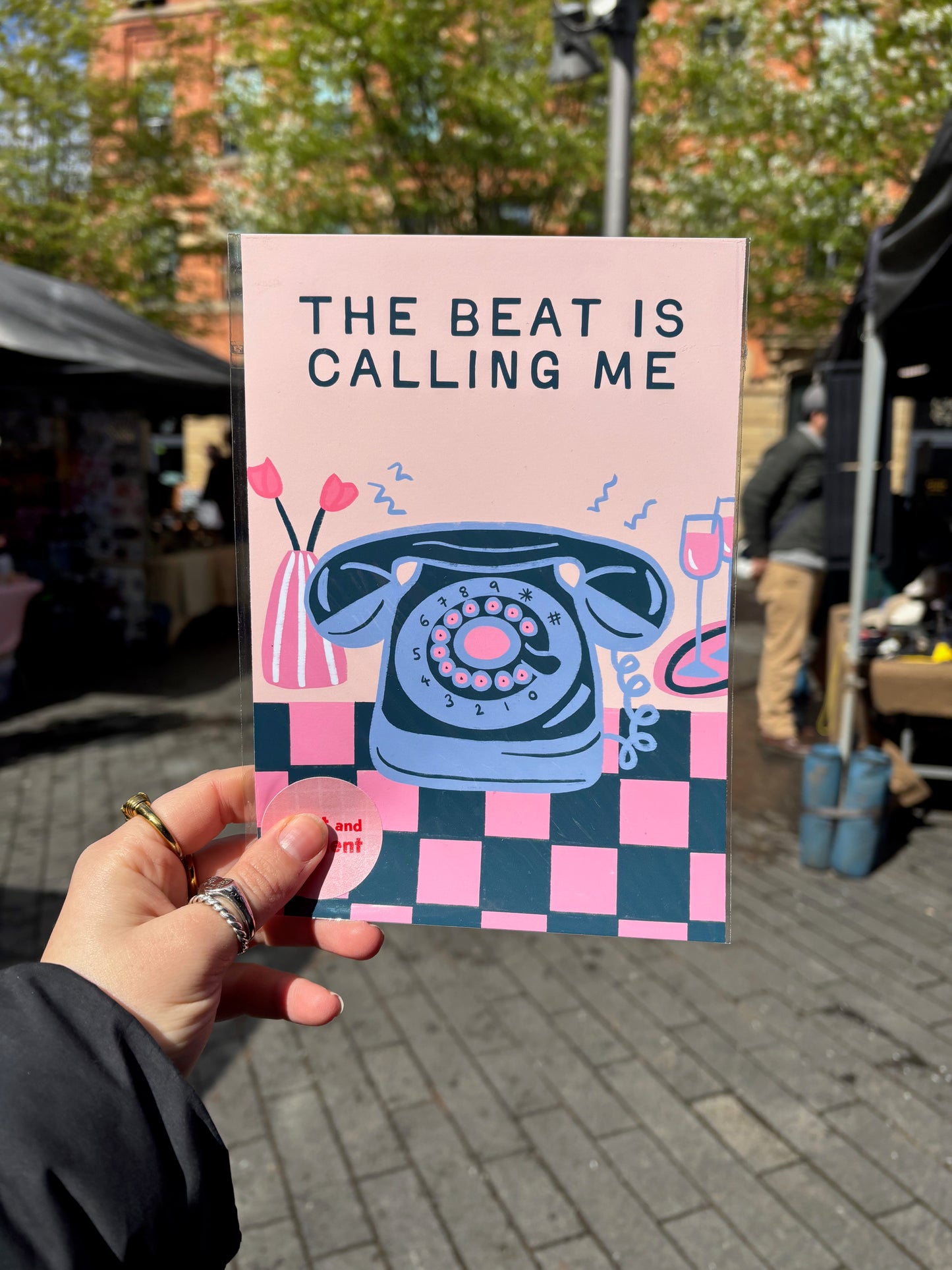 The Beat Is Calling Me Retro Music Print