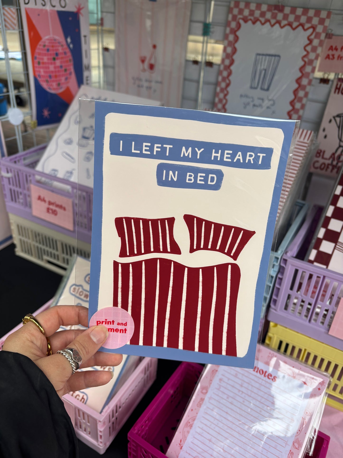 I Left My Heart in Bed print