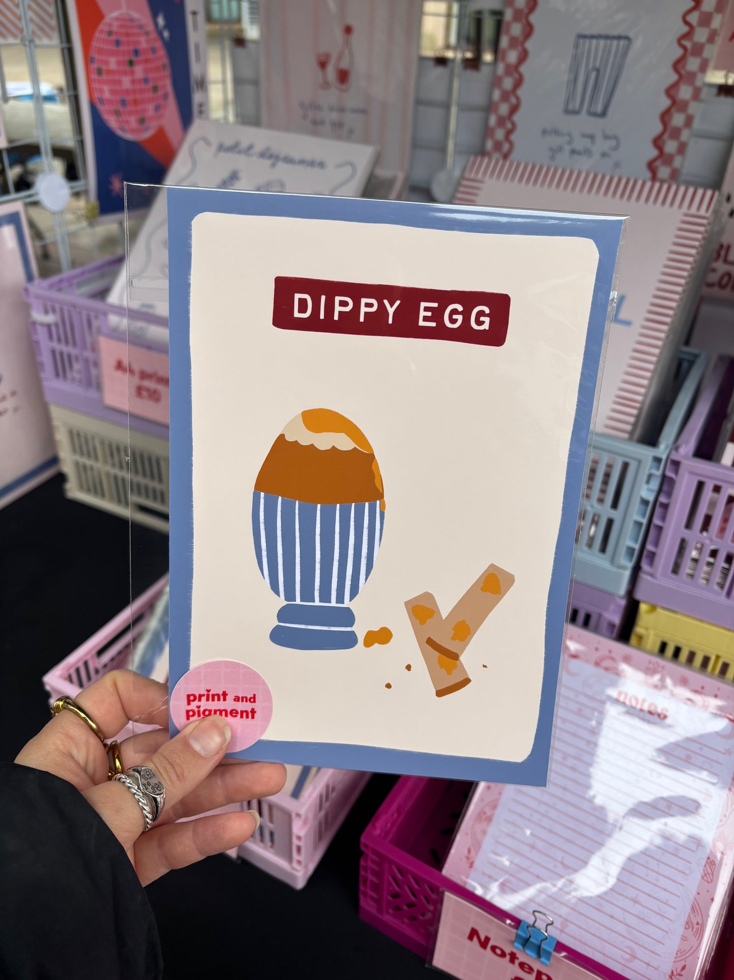 Dippy Egg hand drawn print