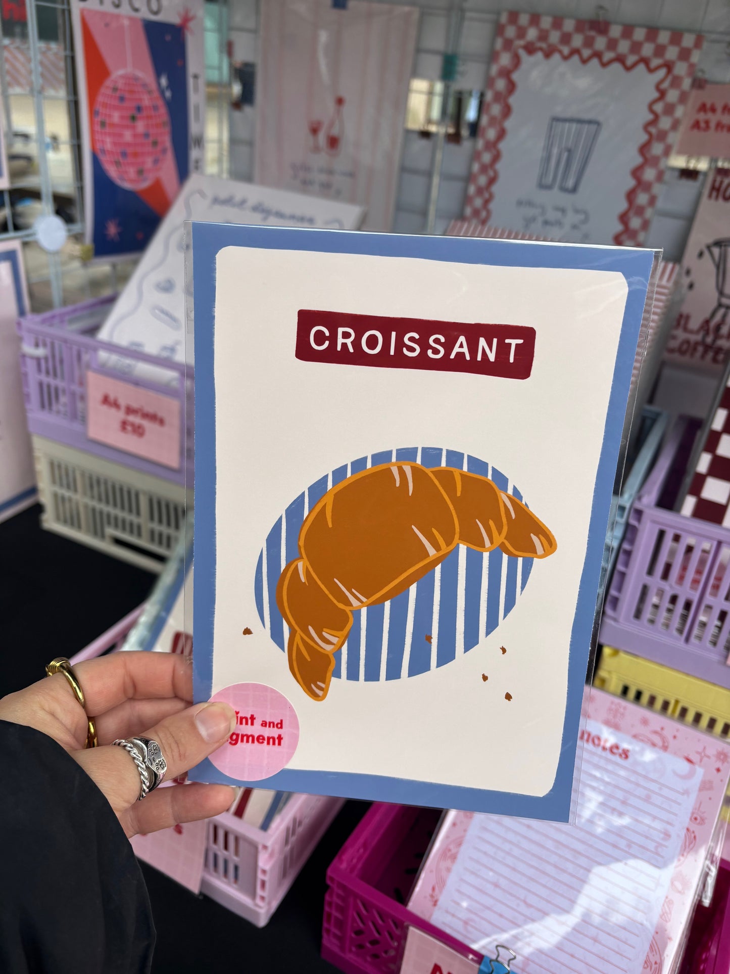 Croissant Hand Drawn print
