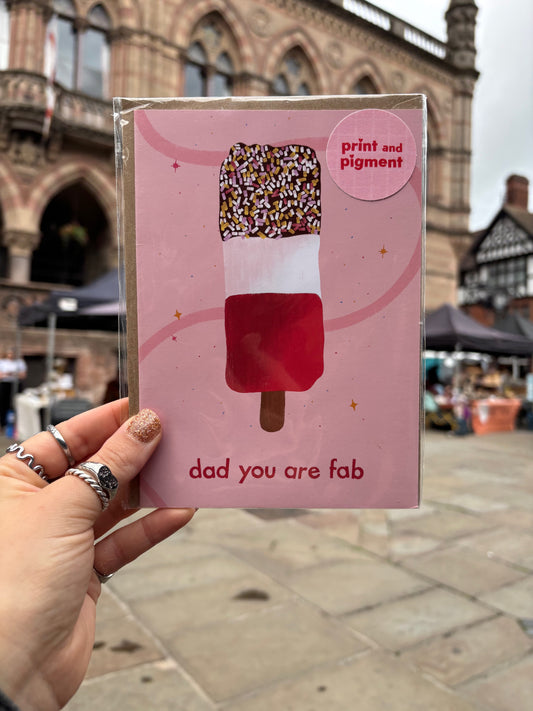 Dad You Are Fab Punny Card