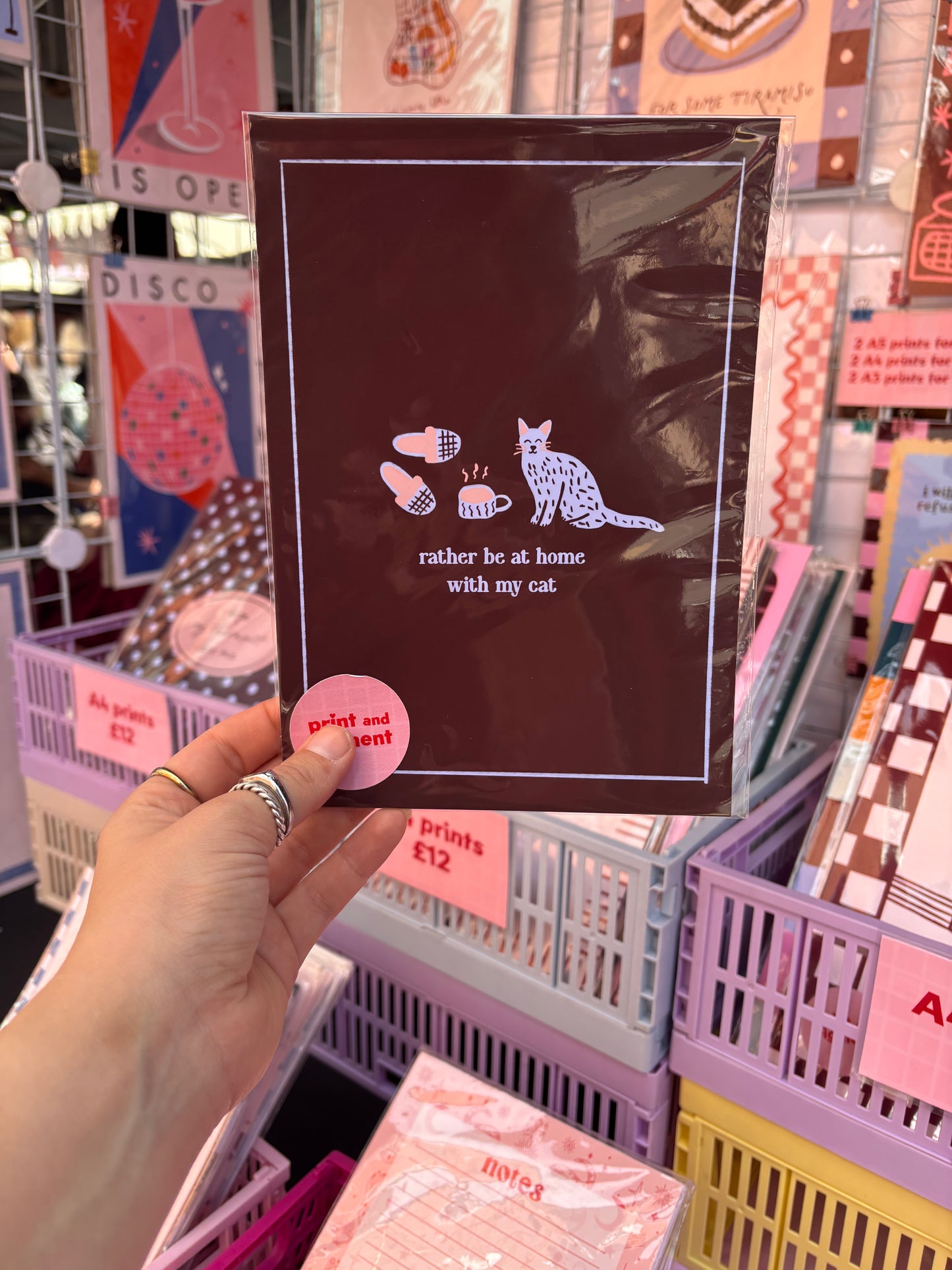 Rather Be At Home With My Cat print