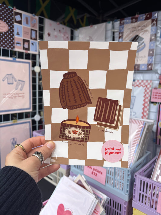 Warm Jumpers Cosy Books print
