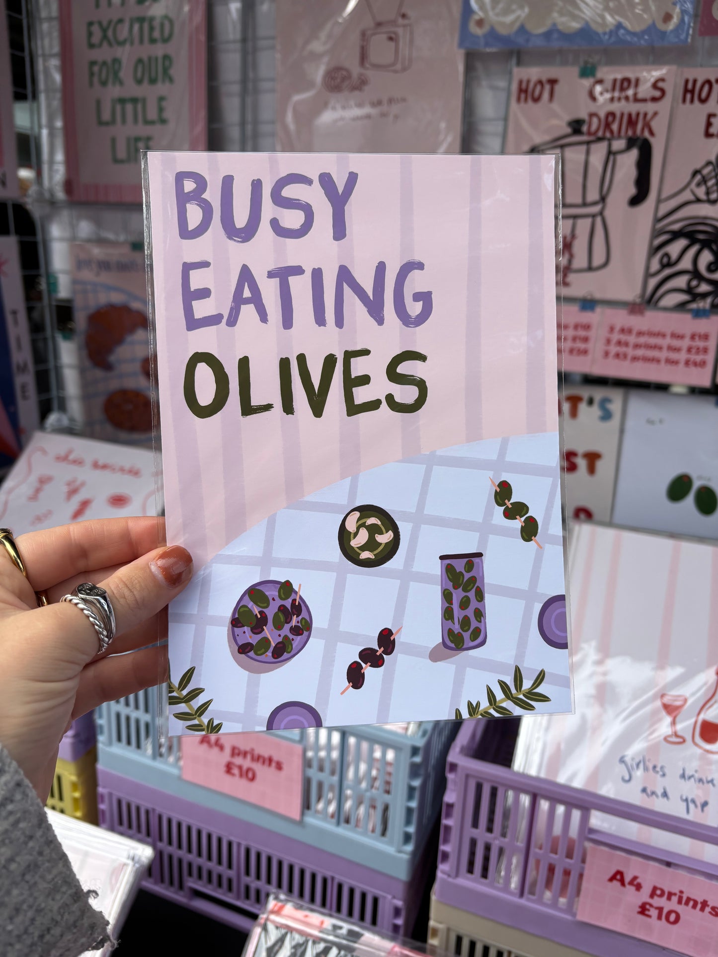 Busy Eating Olives Tapas Print