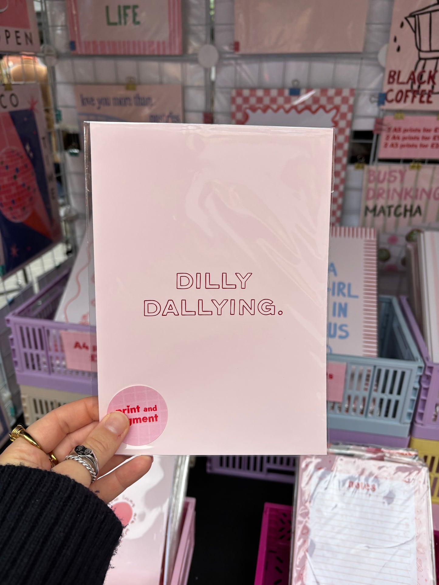 Dilly Dallying Typography Print