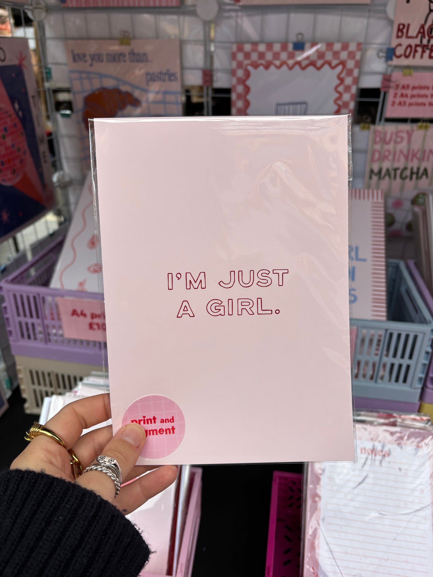 I'm Just a Girl Typography print