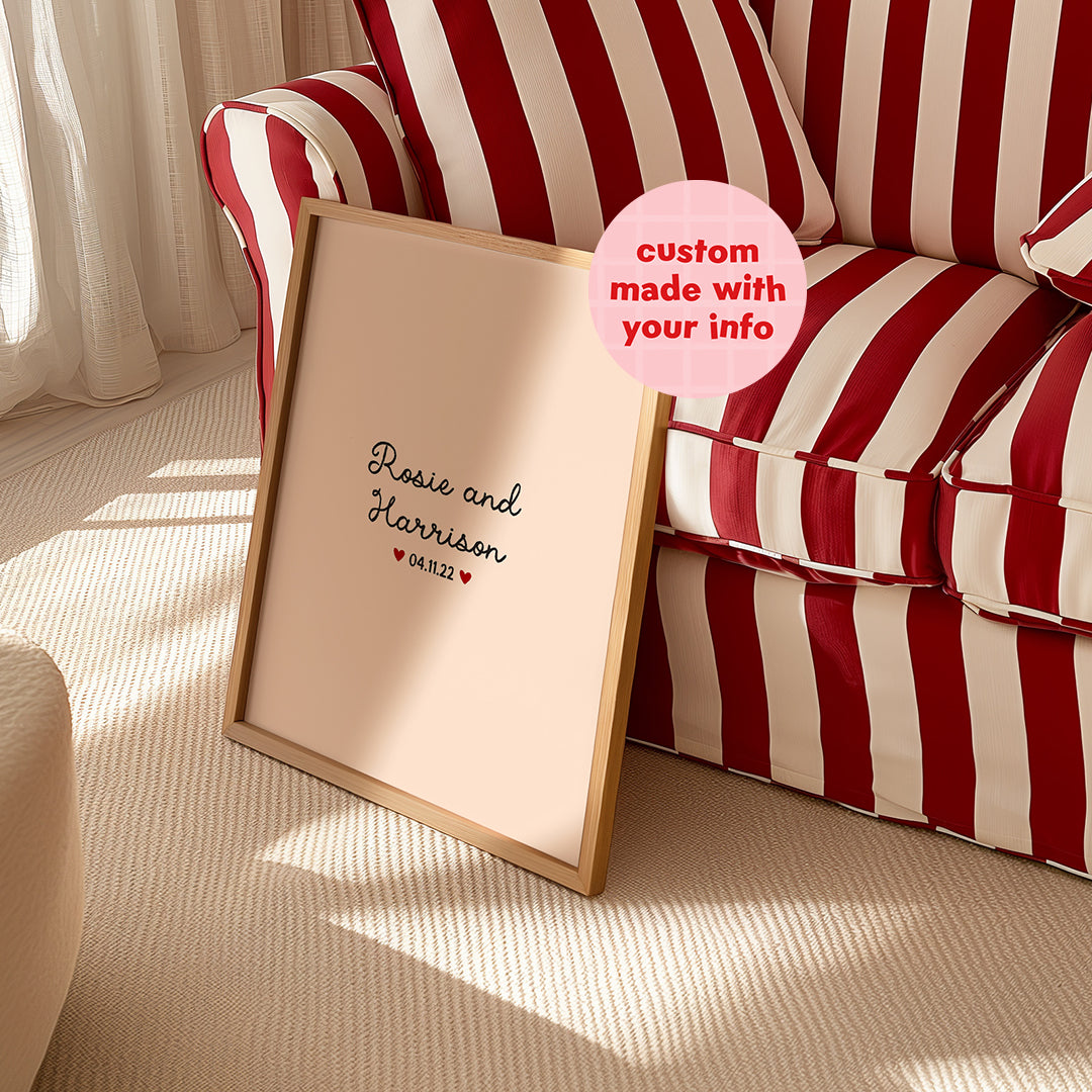 Personalised Couples Special Date Print