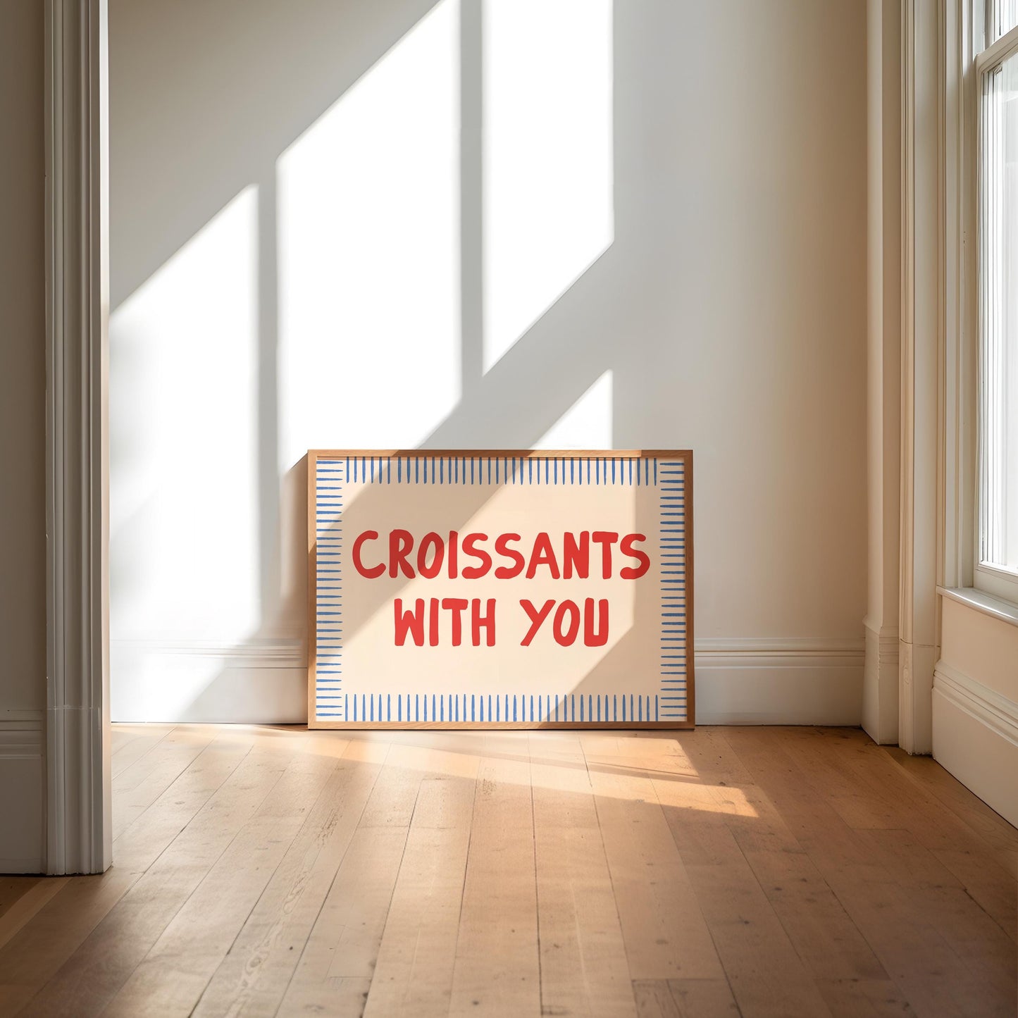 Croissants With You Breakfast Pastry Print