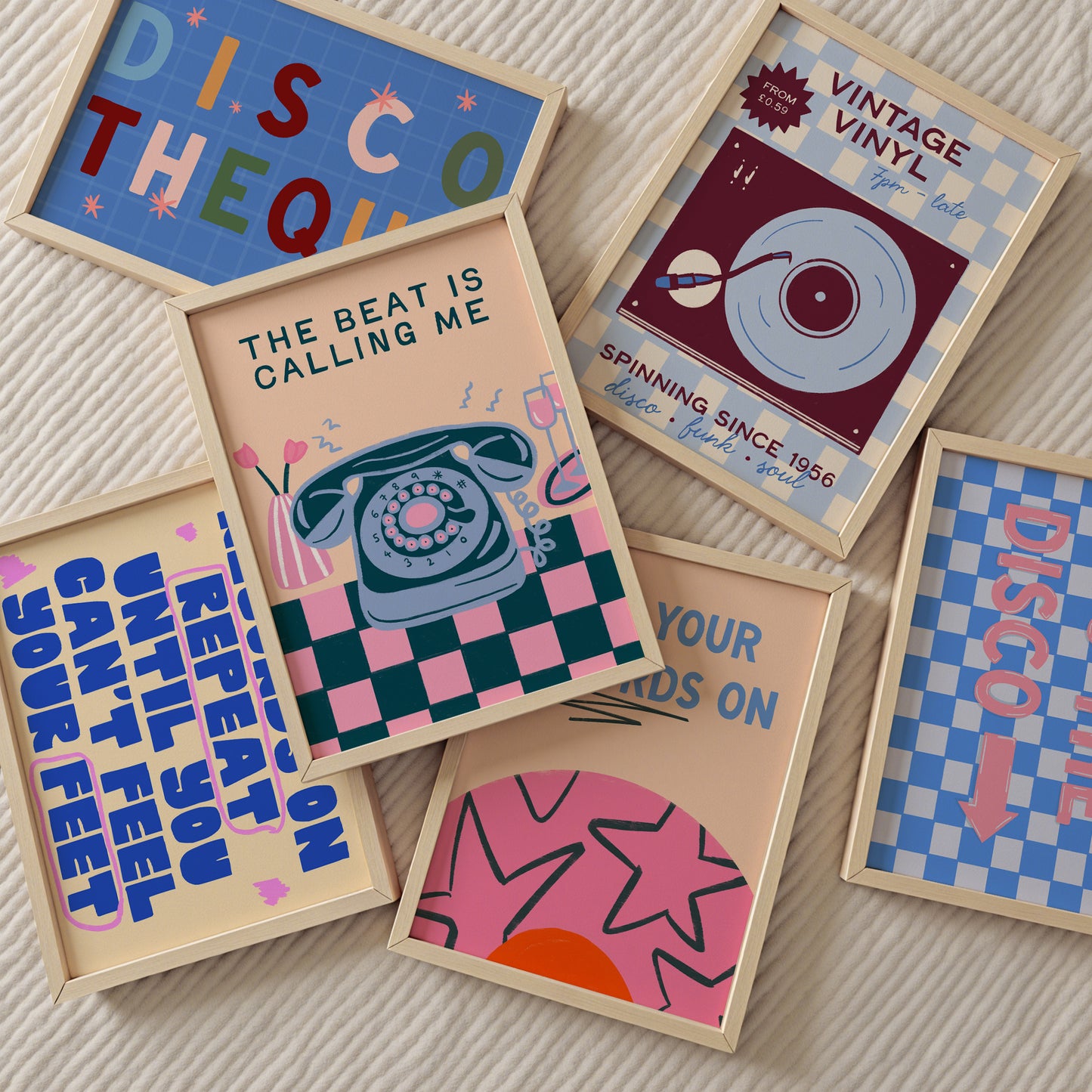 The Beat Is Calling Me Retro Music Print