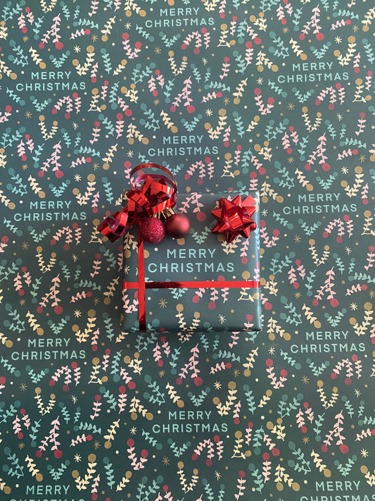Merry Christmas A2 Wrapping Paper Sheet