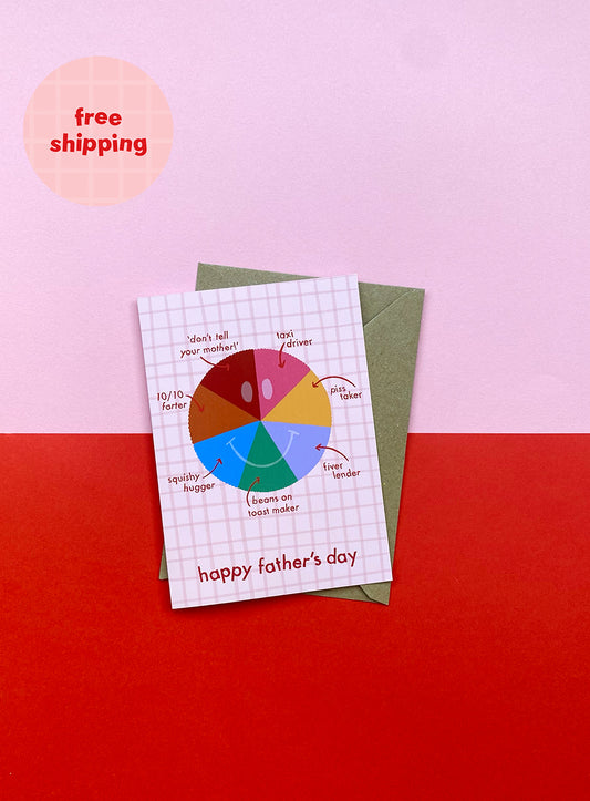 Happy Father's Day Pie Chart Card