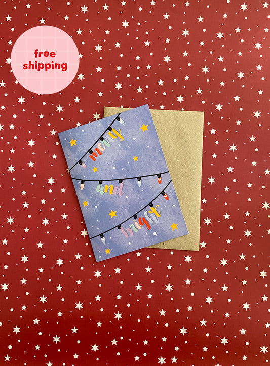Merry and Bright Christmas Card