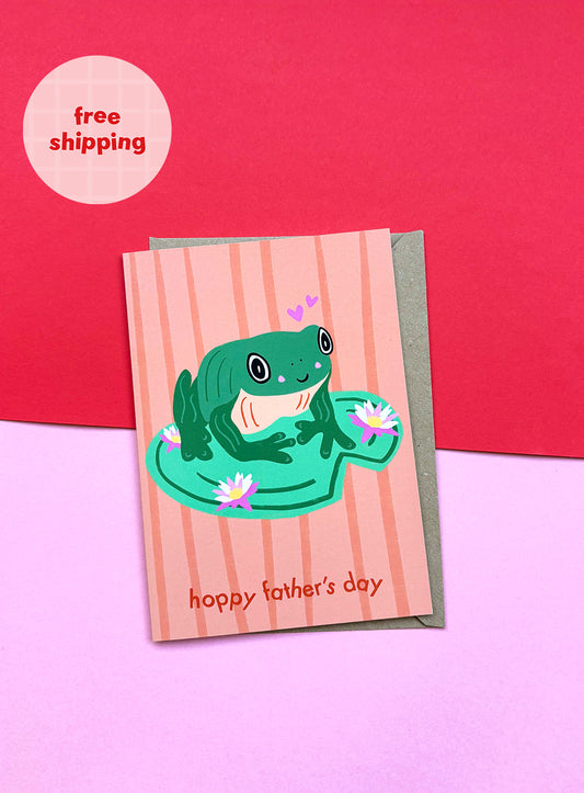 Hoppy Father's Day Funny Frog card