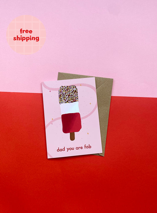 Dad You Are Fab Punny Card