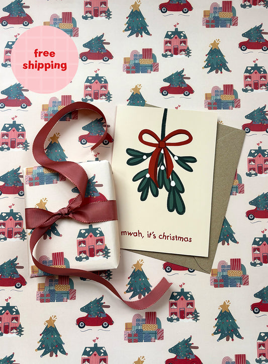 Mwah, It's Christmas Festive Card