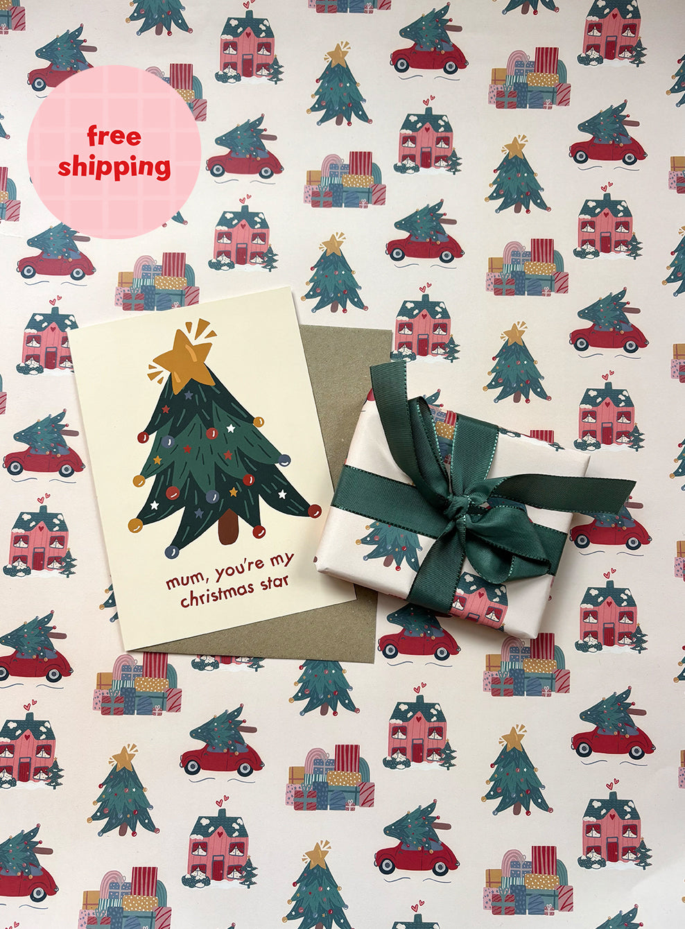 Mum, You're My Christmas Star Festive Card