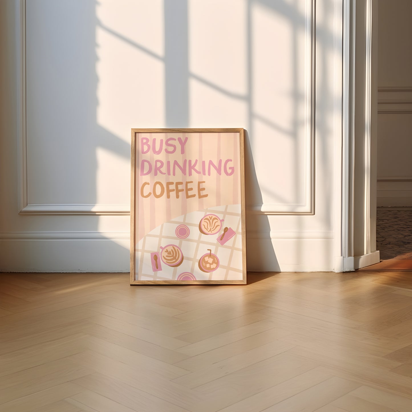 Busy Drinking Coffee – Coffee Shop Print