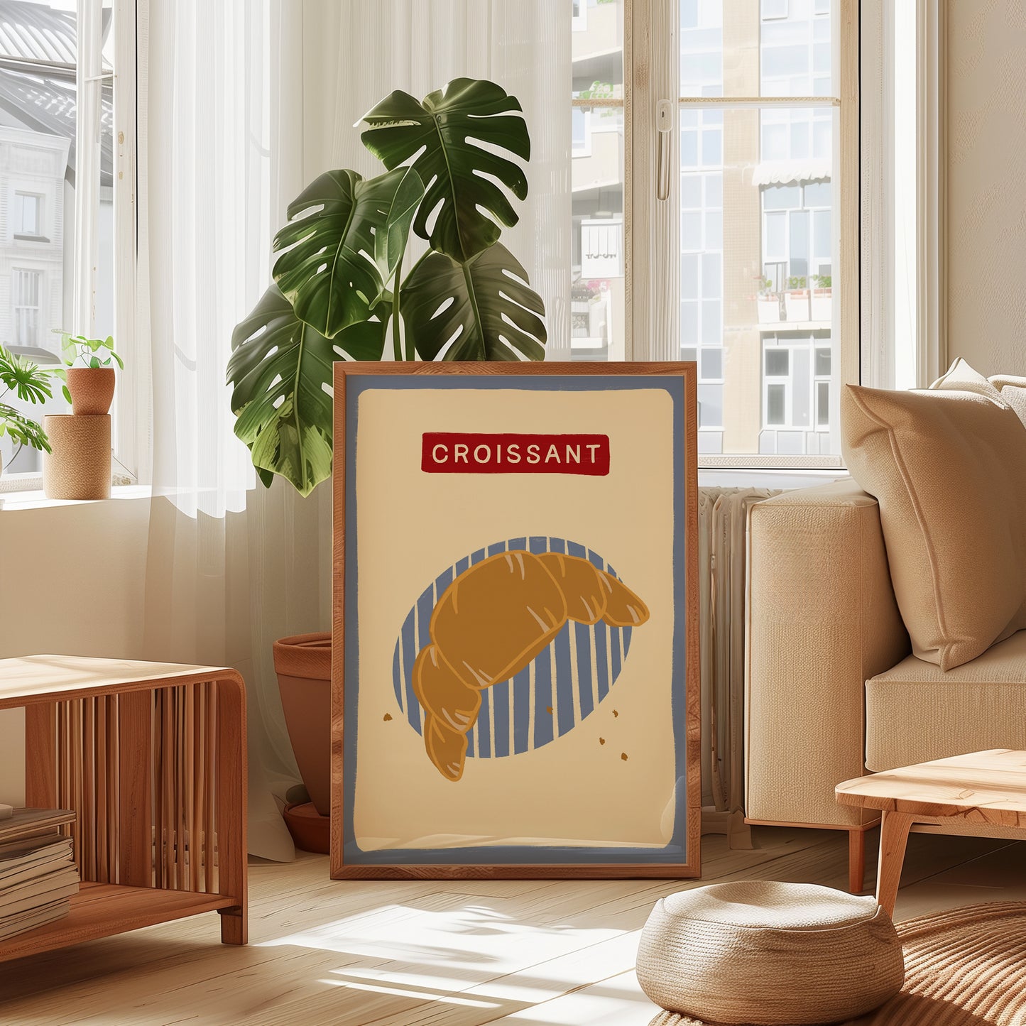 Croissant Hand Drawn print