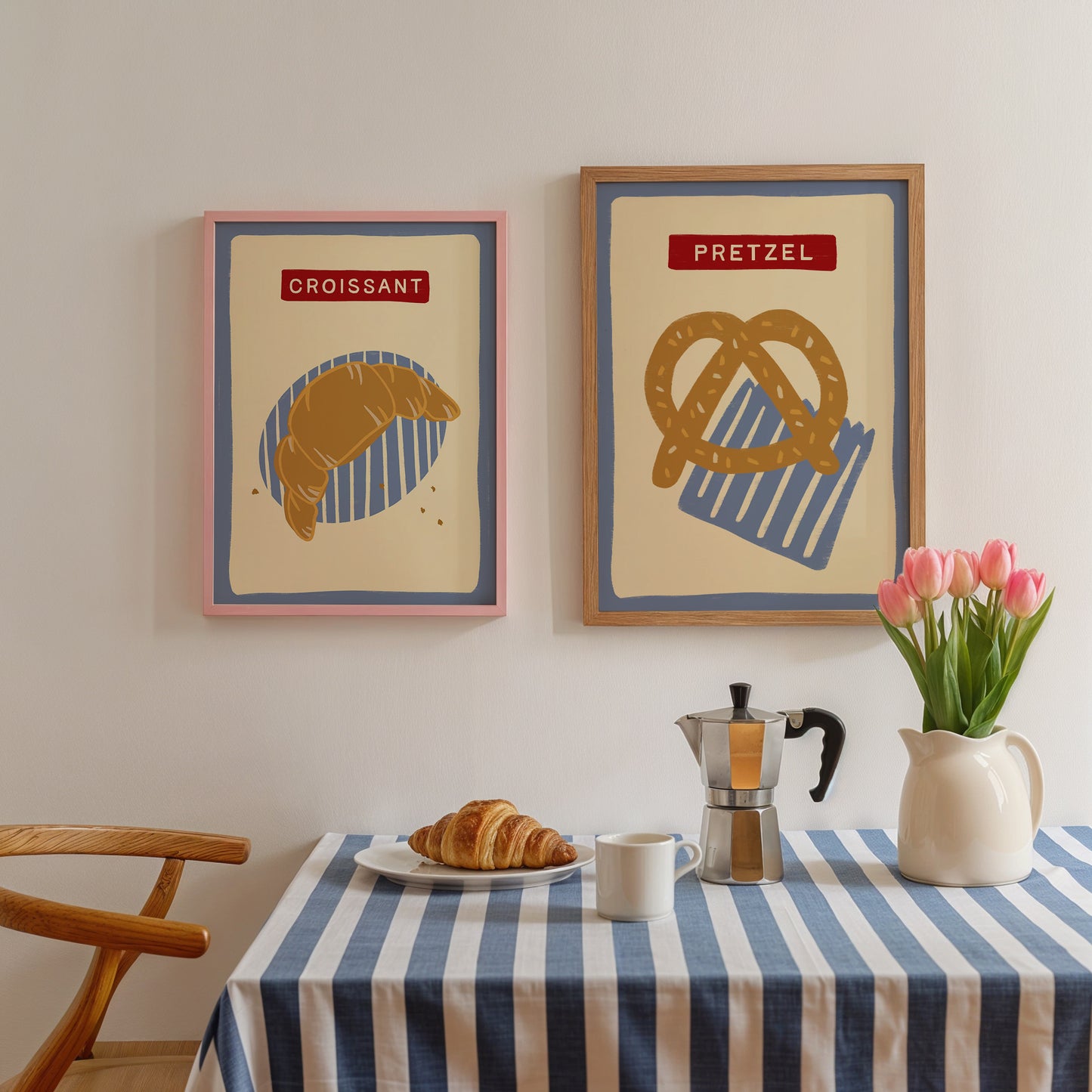 Pretzel Hand Drawn print