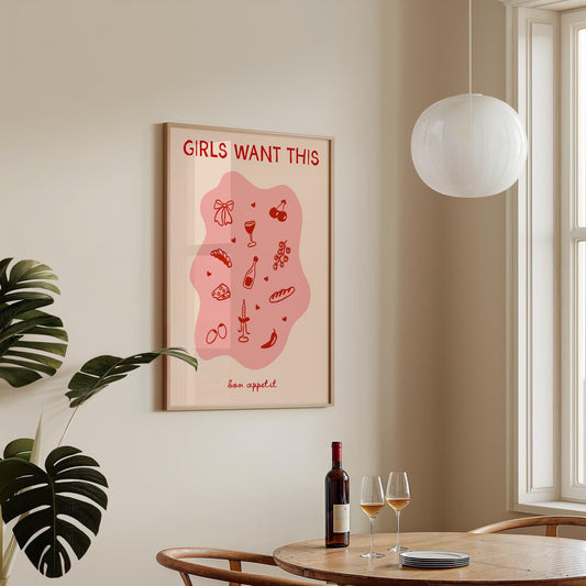 Girls Want This Bon Appetit Kitchen Print