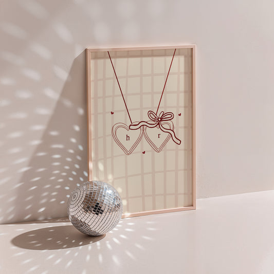 Personalised Couples Locket Print