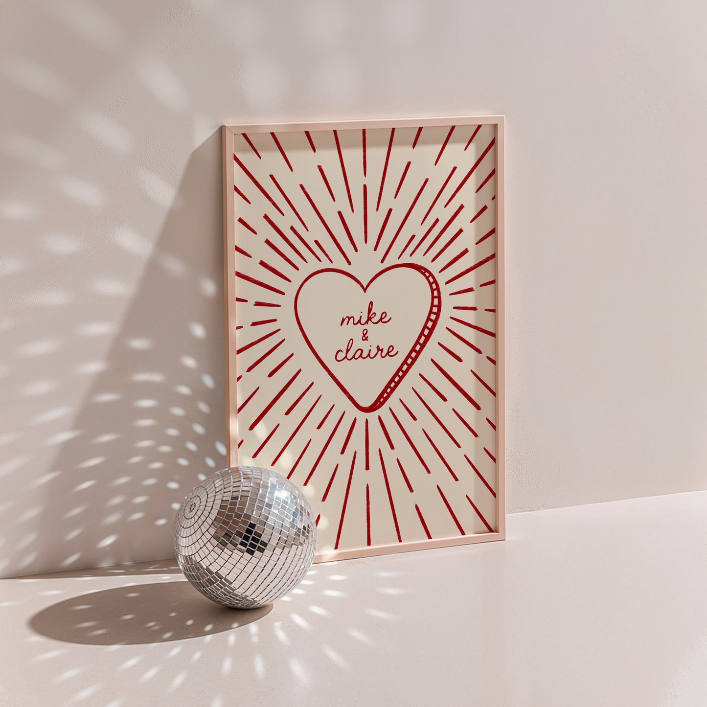 Personalised Couples Names Love Print