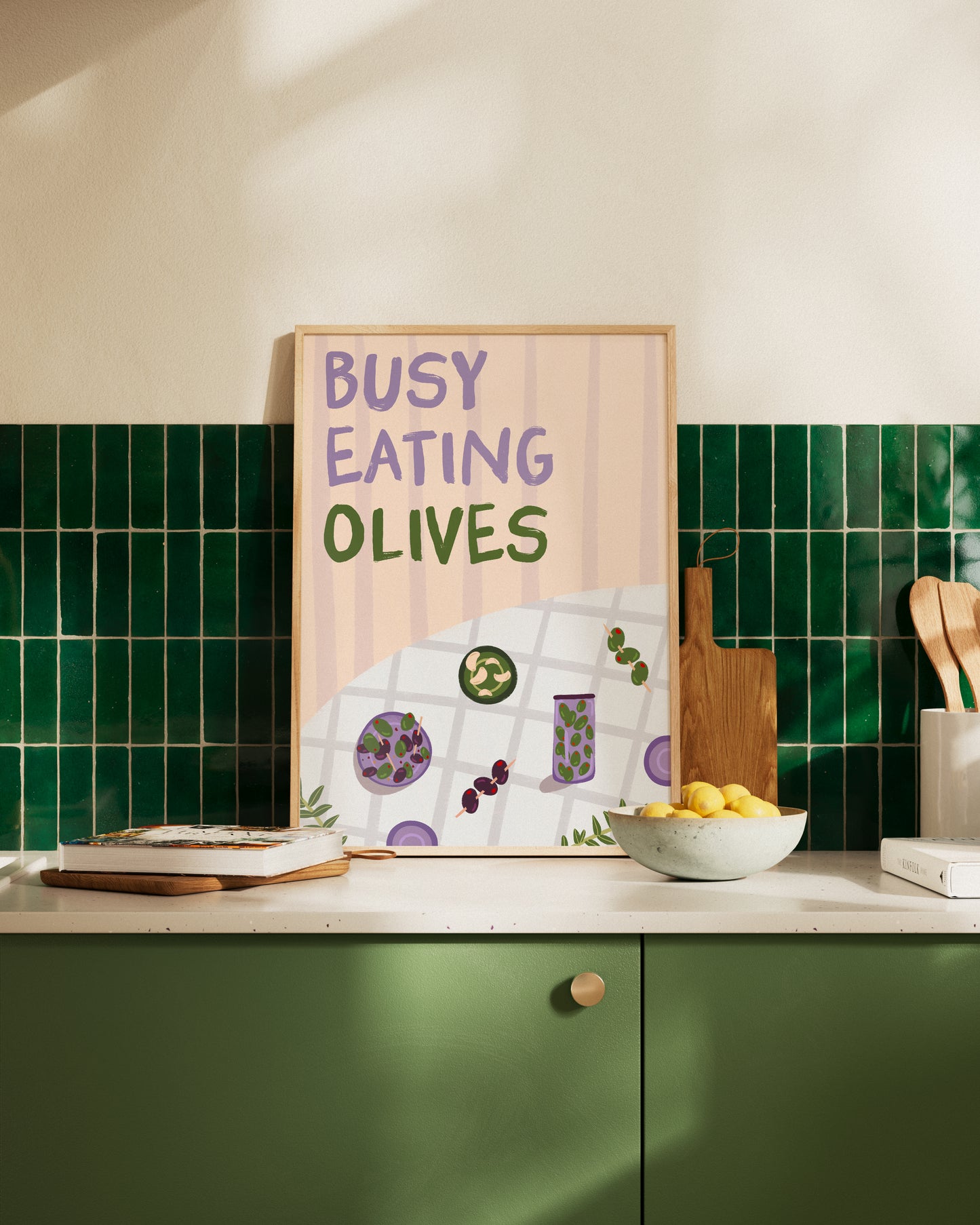Busy Eating Olives Tapas Print