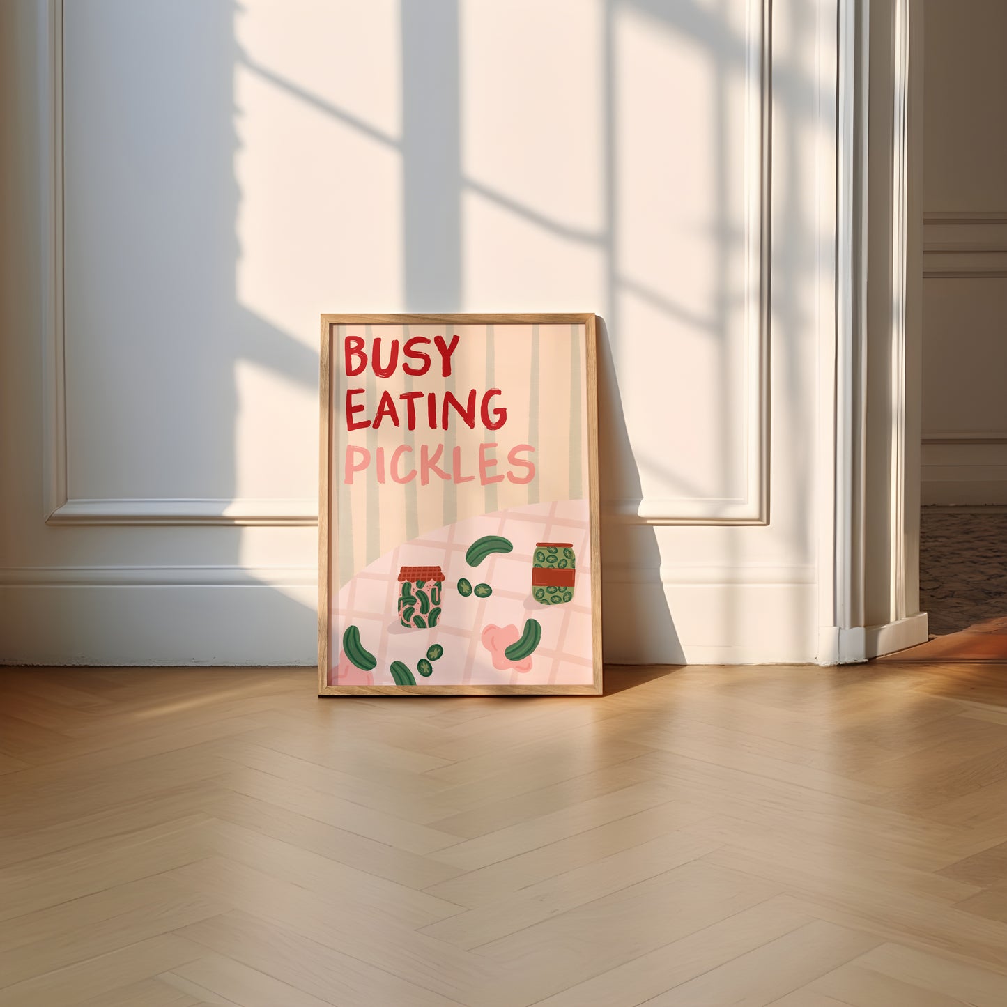 Busy Eating Pickles Gherkin Print