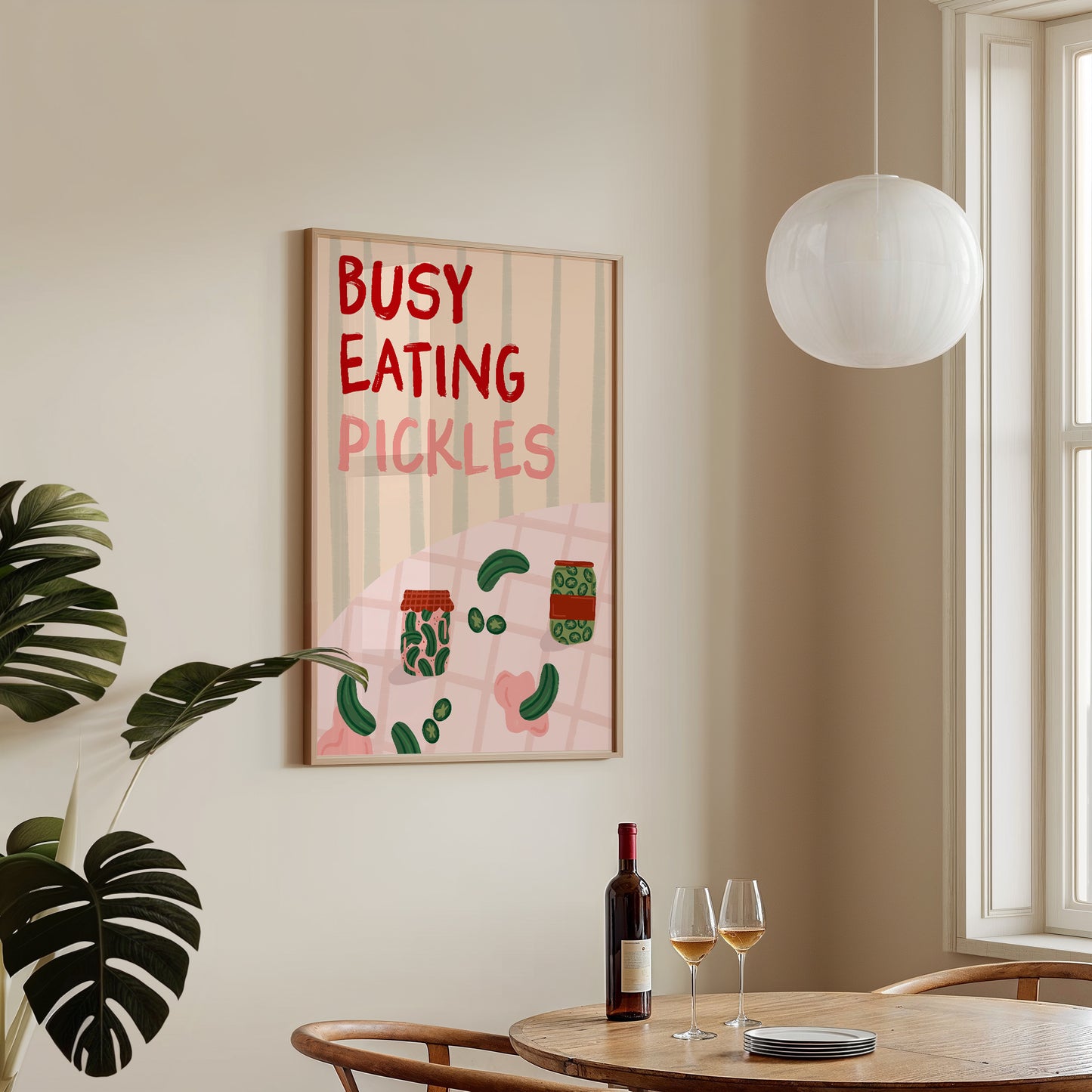 Busy Eating Pickles Gherkin Print