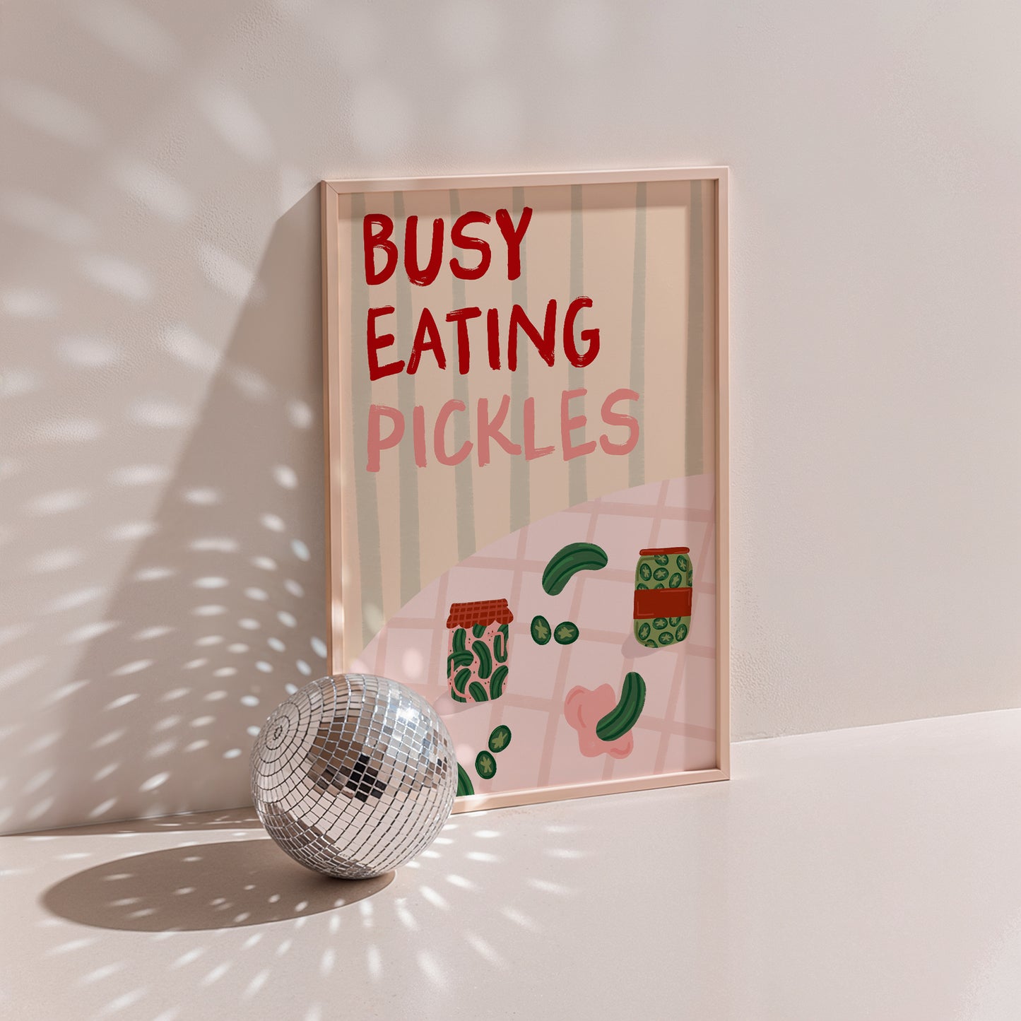 Busy Eating Pickles Gherkin Print