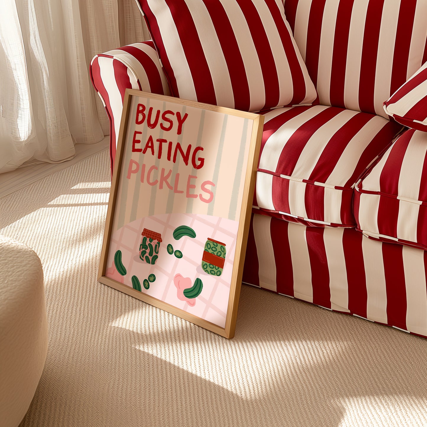 Busy Eating Pickles Gherkin Print