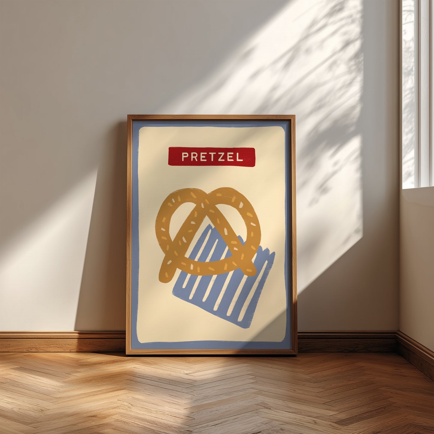 Pretzel Hand Drawn print