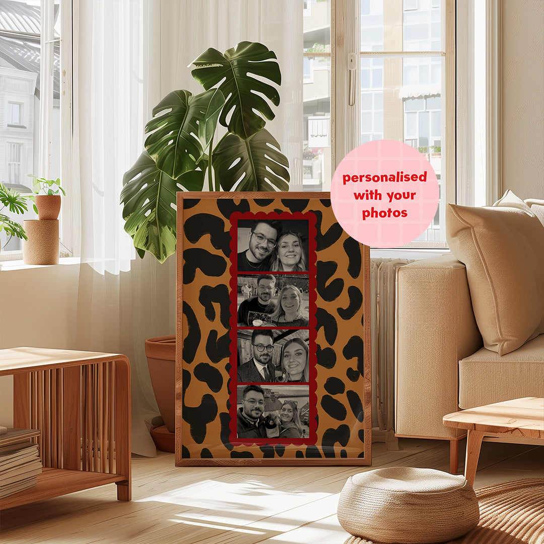 Personalised Leopard Print Photobooth print