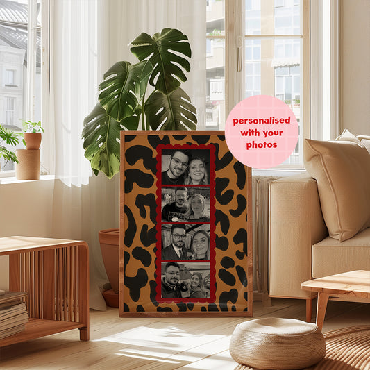 Personalised Leopard Print Photobooth print