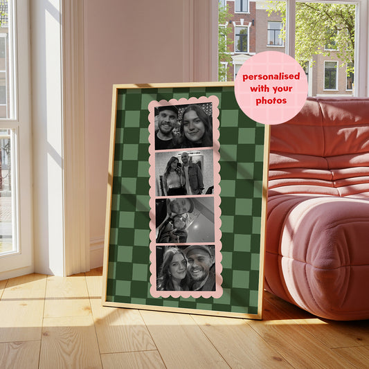 Personalised Checkered Photobooth print