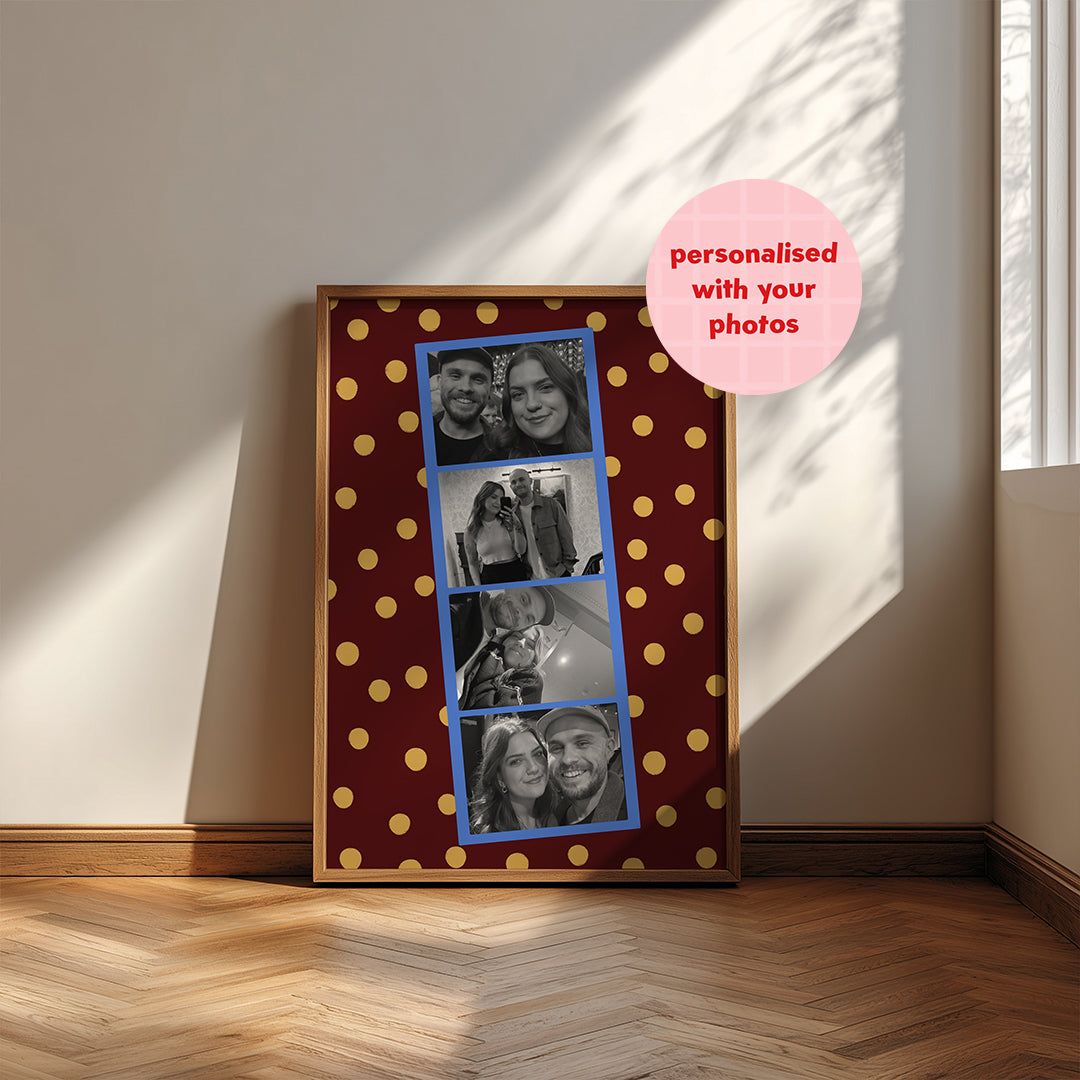 Personalised Polka Dot Photobooth print