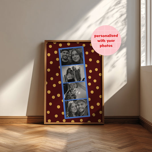 Personalised Polka Dot Photobooth print