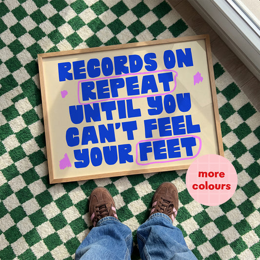 Records On Repeat Music Print