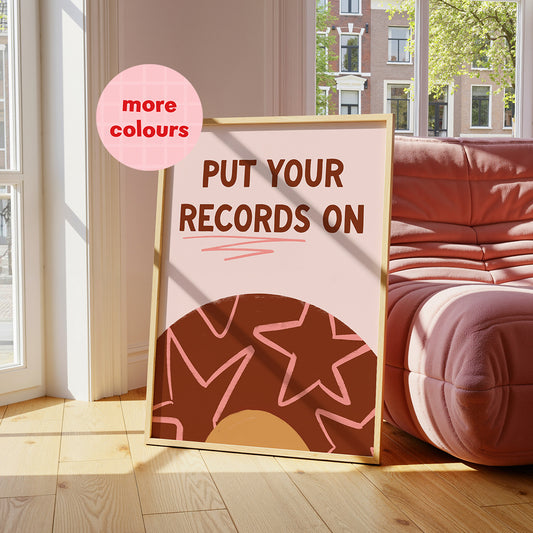 Put Your Records On Music Print