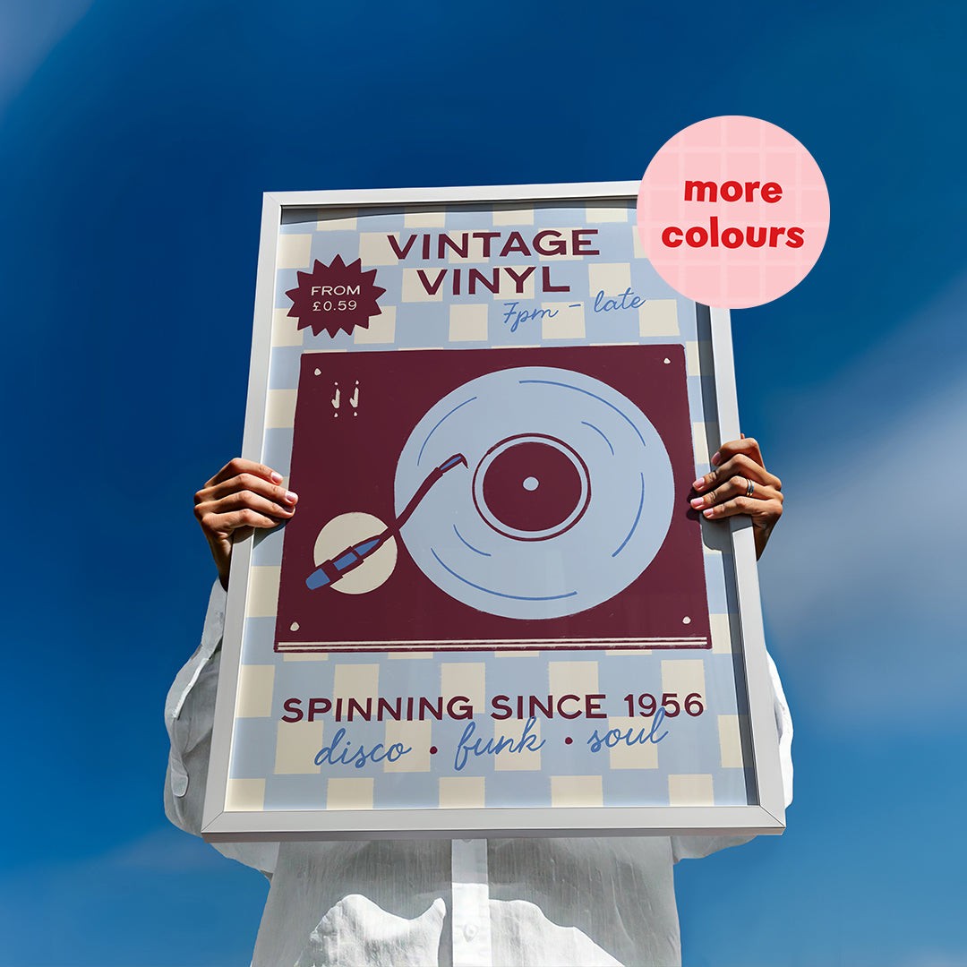 Vintage Vinyl Music Print