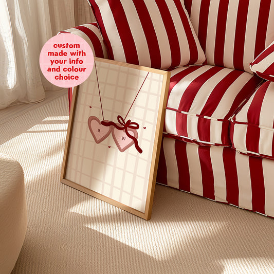 Personalised Couples Locket Print