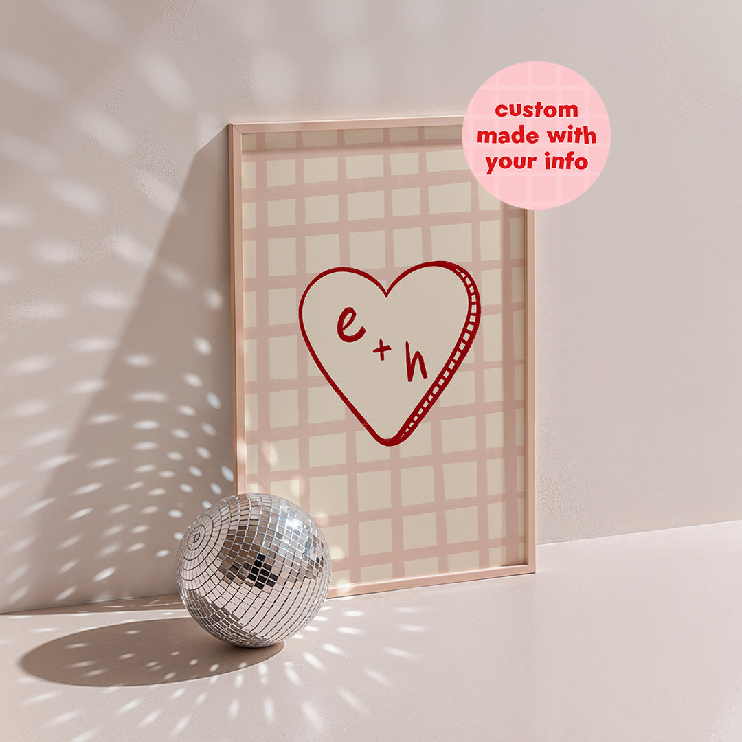 Personalised Couples Initial Print