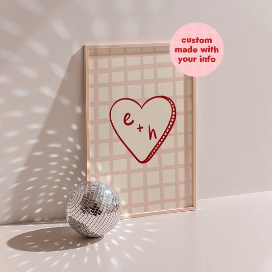 Personalised Couples Initial Print