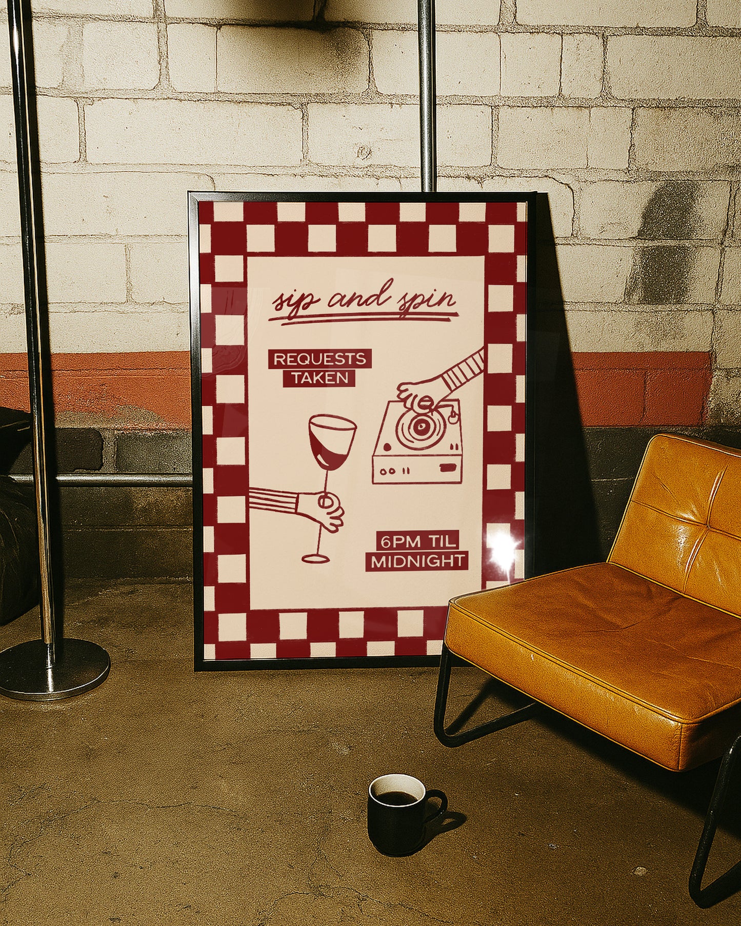 Sip and Spin Records Print