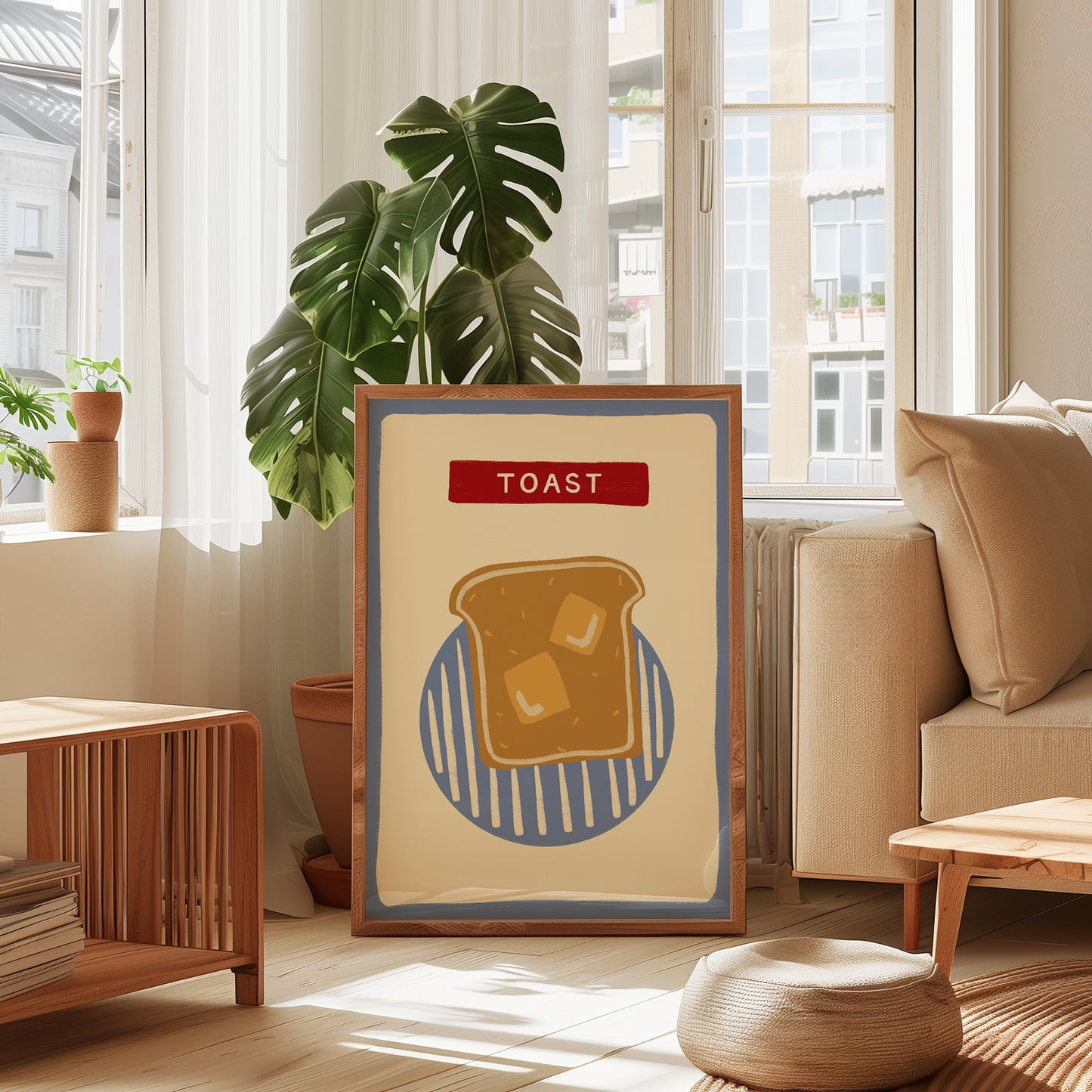Toast Hand Drawn print